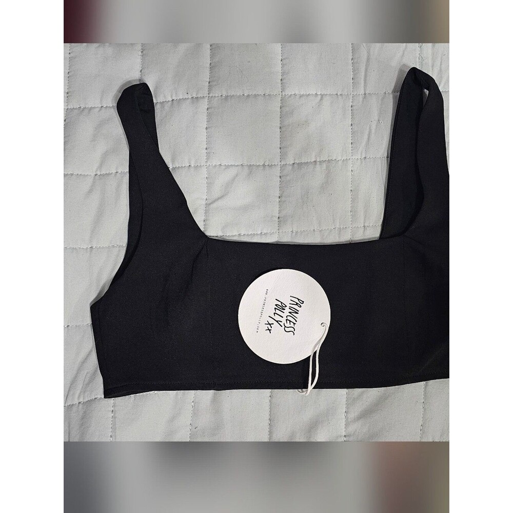 Princess Polly Black Huxley Crop Top - Picture 2 of 5